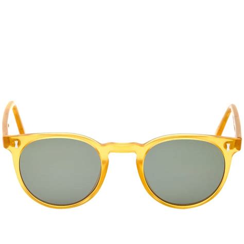 Cubitts Herbrand Honey Round Sunglasses .